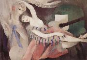 Marie Laurencin Girl and Guitar oil painting on canvas